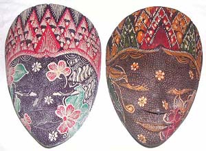 Traditional bali art decor, native masks, hand-painted novelties, wall accessories, folk art crafts, home fashions 
