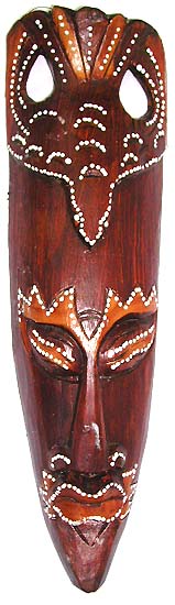 Wooden carvings, unique carved figures, tribal mask, Indonesian masks, folk art ornament, wall decor 