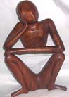 Unique gift, handmade statues, bali artisan figurine, Batik abstract wood carvings, collectible sculpture