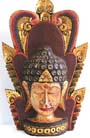 Artisan sculptures, unique religious gifts, wooden infinite buddha, asian handicrafts, exotic decor
