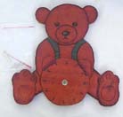 Teddy bear designed crafts, kids clocks, handcrafted bali time piece, childrens wooden artisan clocks, home decor