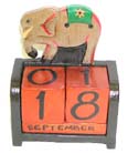 Animal handicraft, artisan decorated calendar, quality carvings, kids wooden calendars, event planning, wood furnishings, kitchen gifts