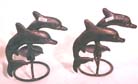 Dolphin designed decor, home furnishing, iron candle holder, votive candles, handmade gifts, handicrafts, unique figurines