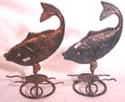 Tropical fish decor, home and garden designs, metal candle holder, balinese novelty, contemporary crafts