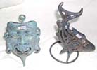 Sculpted candle holder, metal craft ware, indonesian handicraft, iron figurines, candle stands, home decor