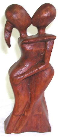 Valentines gift sculpture, Bali home decoration, unique wooden figures, contemporary crafts, wood collectible, handcrafted handicraft