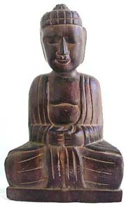 Blessing buddha figure, bali bali wood carvings, fine art products, handicraft, collectible figures, indonesia wooden statues 