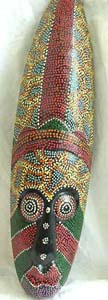 Handcrafted masks, painted tribal art, new age decor, folk craft, indonesian designs, native images, travel gifts 