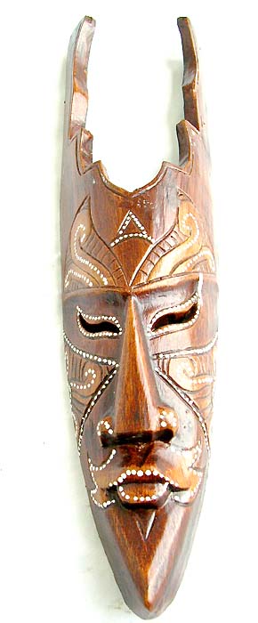 Bali collectibles, native masks, tribal artisan carvings, wood decor, handmade art, painted visage, figure design 