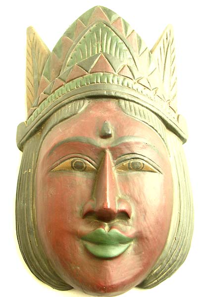 Female mask decor, artisan crafts, handmade wall art, bali sculptures, tribal images, new age carvings 