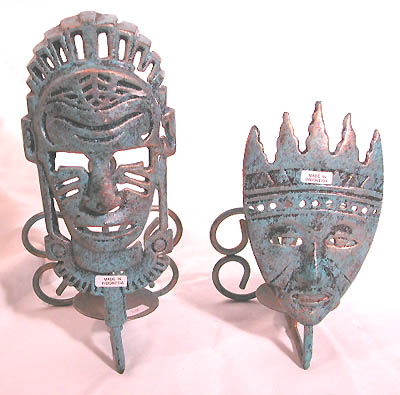 Tribal artisan mask, abstract crafts, balinese votive candles, pillar candle holder, home giftware, art accessory, handmade figurine