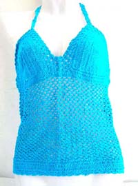 Trendy summer crochet tops, halter top, thread art clothing, resort apparel, bali wear, tropical beach fashions