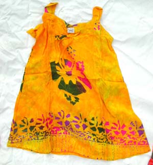 Batik girls sun dress, handmade garden dresses, kids paradise clothing, island wear, artisan resort wear